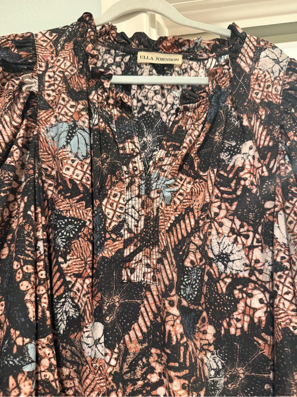 Ulla Johnson Dolores Midi Print Dress in Rosewood, size 6 - Picture 3 of 4